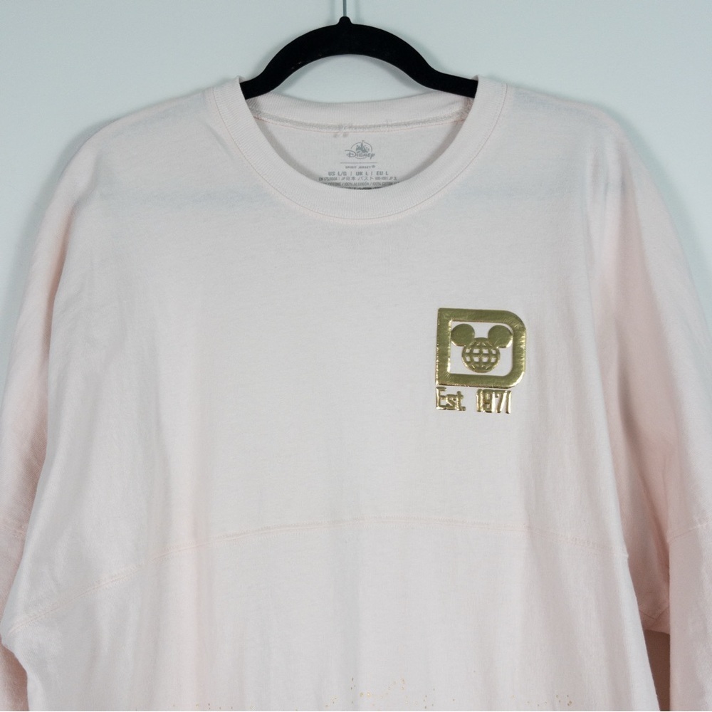 Walt Disney World Light Pink and Gold Long Sleeve Spirit Jersey - Picture 4 of 14
